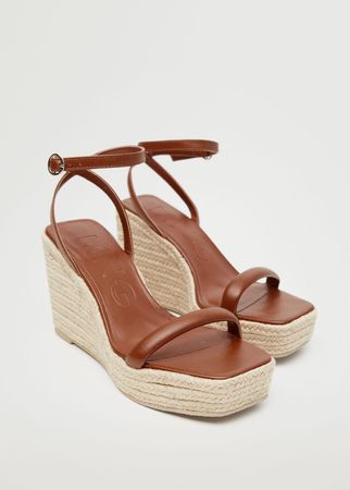 Wedge strips sandals - Women | Mango USA