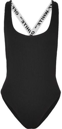 Ribbed Swimsuit - Black