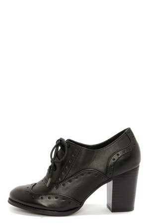 Black oxford heels pumps shoes