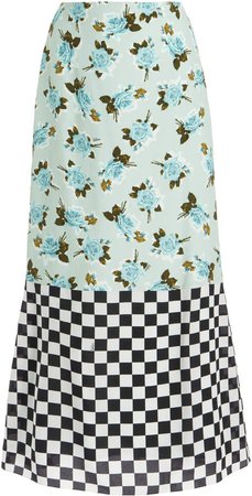 Erdem Vaughan Dual-Print Skirt