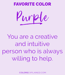 purple color meaning personality - Google Search