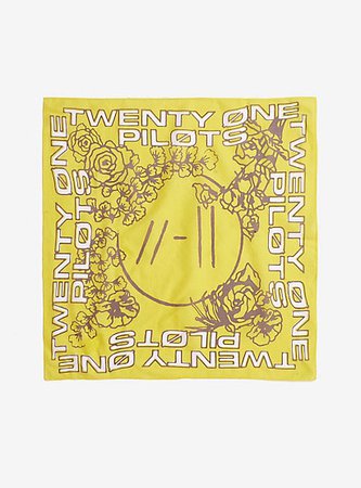 Twenty One Pilots Yellow Floral Bandanna