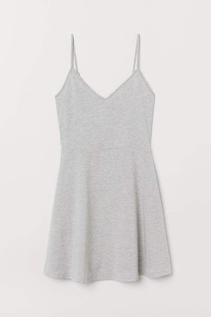 Short Jersey Dress - Gray