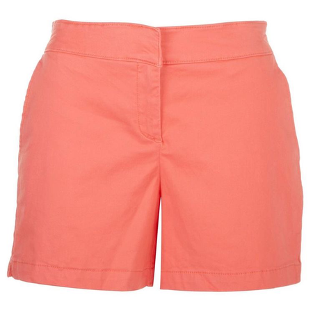 Coral High-Waisted Shorts