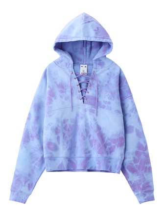 BLEACHED LACE UP SWEAT HOODIE（トップス/パーカー）｜X-girl（エックスガール）の通販｜ファッションウォーカー