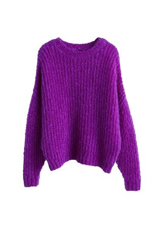 MANGO Ribbed mohair-blend sweater