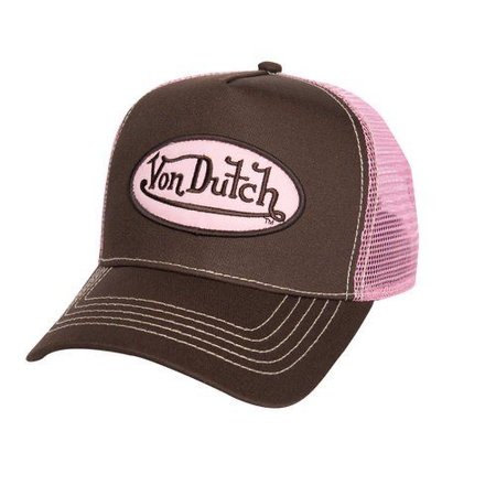 brown/pink y2k von dutch cap 𓆉