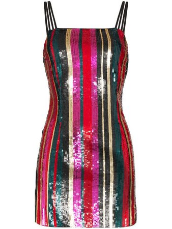 HANEY- Elektra Stripe Sequin Dress