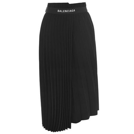 Balenciaga Black Pleaded Skirt