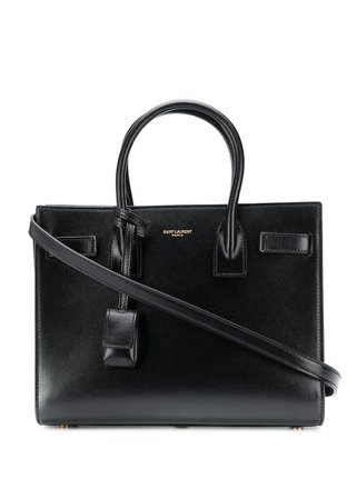 SAINT LAURENT | Bags | HANDBAGS | Sac De Jour Baby Leather Tote Bag | Black | Tessabit Shop Online