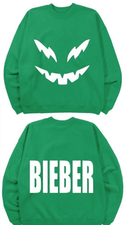 Justin Bieber's Green  Sweatshirt