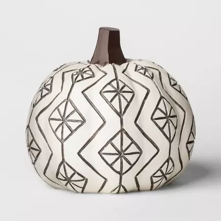 Small Etched Design Halloween Pumpkin Cream - Hyde and Eek! Boutique : Target
