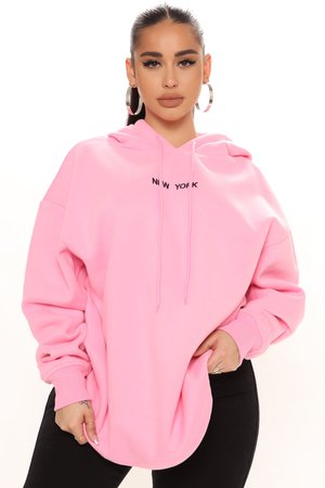 In New York Oversized Hoodie - Pink | Fashion Nova, Graphic Tees | Fashion Nova