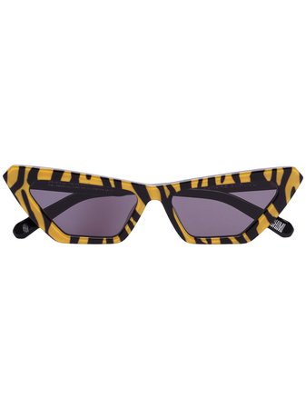 Shop yellow & black Chimi tiger-print cat-eye sunglasses with Express Delivery - Farfetch