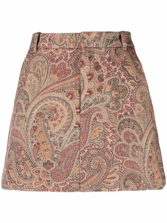 Etro paisley-print Mini Skirt - Farfetch