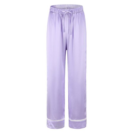 Aurora Purple Romantic Silk Pajama Set | Nana Jacqueline