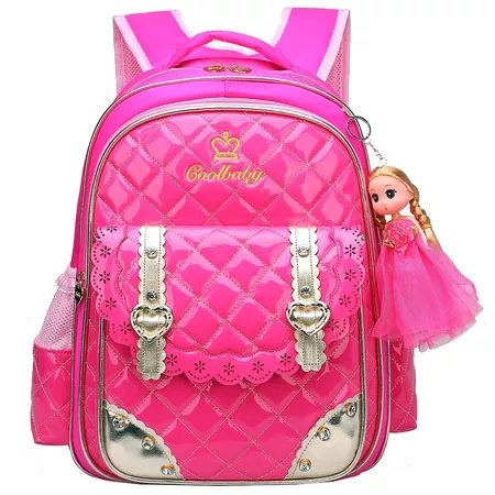 Waterproof PU Leather Pink Backpack for Girls Princess Backpacks for Kindergarten Toddler Large Book Bags School Laptop Bag 2018-in School Bags from Luggage & Bags on Aliexpress.com | Alibaba Group