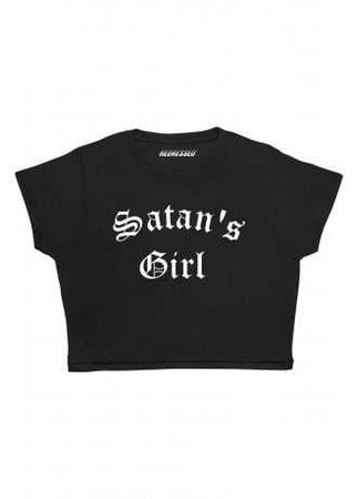 Redressed Satan's Girl Crop Top | Attitude Clothing