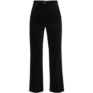 M.i.h Jeans Coler high-rise cropped velvet flared trousers