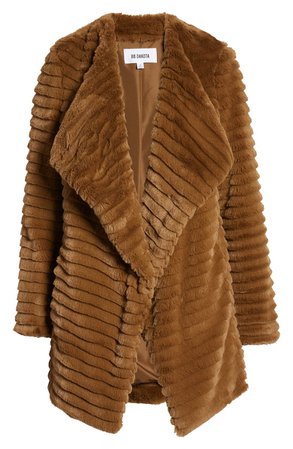 BB Dakota What A Girl Wants Faux Fur Coat brown