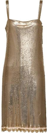 sleeveless metallic shift dress