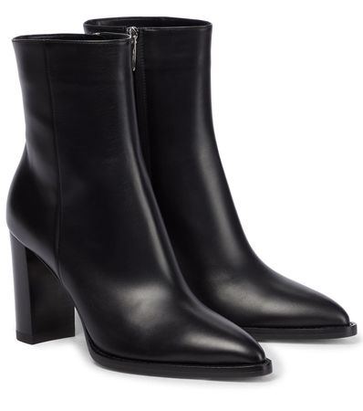 Gianvito Rossi - River 85 leather ankle boots