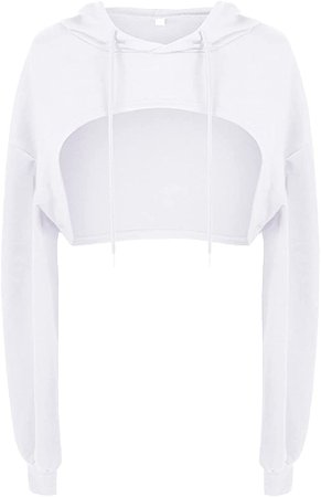 Amazon.com: Women Cropped Super Crop Top Hoodies Camo Pullover Sweatshirt Aesthetic Hip Hop Dance Rave Festival Clothes Going Out Tops White S : Clothing, Shoes & Jewelry