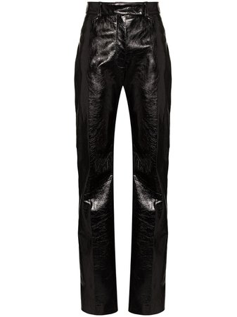 MAXIMILIAN Soul high-waisted Leather Trousers - Farfetch