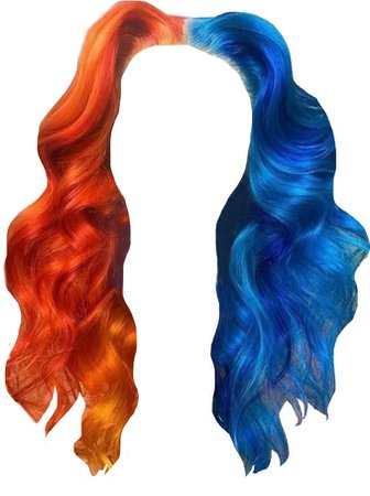 Orange and Blue Hair