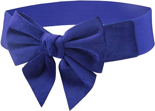 Amazon.com: moonsix Women's Elastic Wide Waist Belt Casual Bowknot Dress Cinch Belts, Royal Blue : Clothing, Shoes & Jewelry