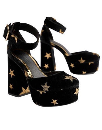 black velvet star heels
