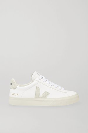 White + NET SUSTAIN Campo leather and vegan suede sneakers | Veja | NET-A-PORTER