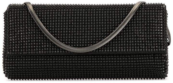 Whiting And Davis studded clutch bag