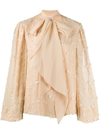 Chloé Floral Embroidered Blouse - Farfetch