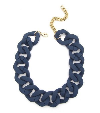 chunky navy blue necklace