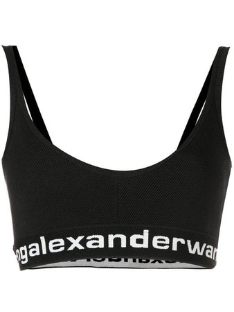 ALEXANDER WANG ribbed logo bra