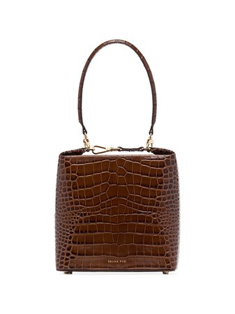 Rejina Pyo Lucie Crocodile-Effect Box Bag Ss20 | Farfetch.com