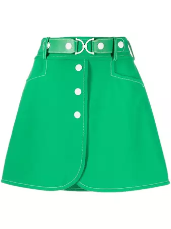 ZIMMERMANN contrast-stitch Belted Mini Skirt