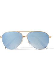 Victoria Beckham | Aviator-style gold-tone sunglasses | NET-A-PORTER.COM