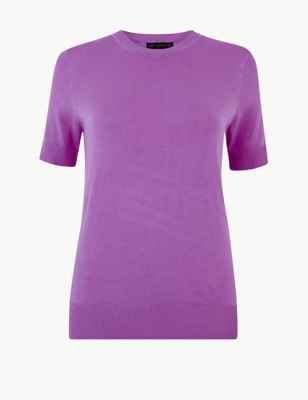 Round Neck Short Sleeve Jumper | M&S Collection | M&S