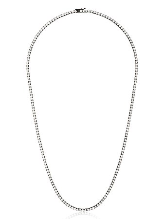 777 18kt black gold diamond necklace - FARFETCH