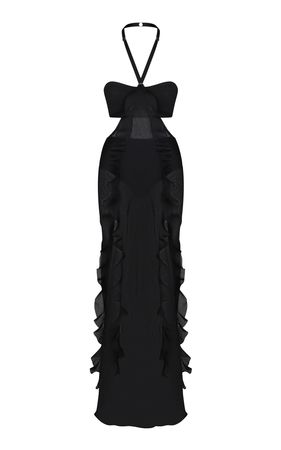 Dion Ruffled Cutout Maxi Dress By Anna October | Moda Operandi