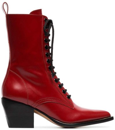 red rylee medium 60 leather boots