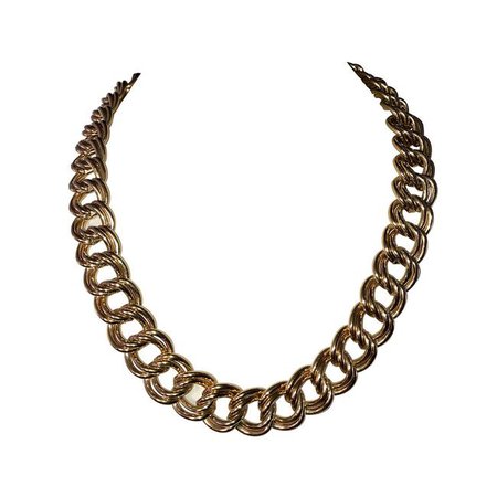 *clipped by @luci-her* Vintage Givenchy Gold Tone Chain Link Necklace - Tradesy