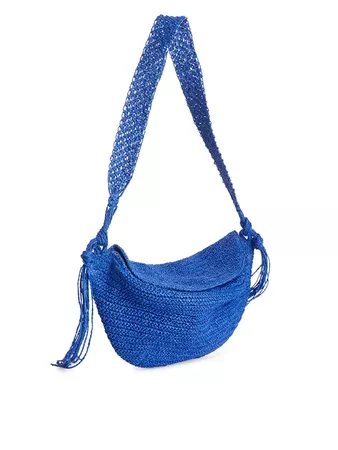 Straw Crossbody Bag - Blue - Bags & accessories - ARKET GB