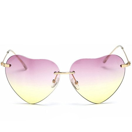 My.Monkey 2017 Light Fashion Heart-shaped Wayfarer Frameless Sunglasses for Women