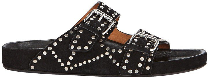 Lennyo Leather Slide Sandals