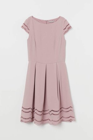 Cap-sleeved Dress - Pink