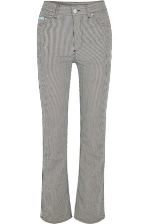 ALEXACHUNG | Striped high-rise flared jeans | NET-A-PORTER.COM