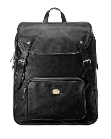 Gucci Medium Leather Buckle Backpack